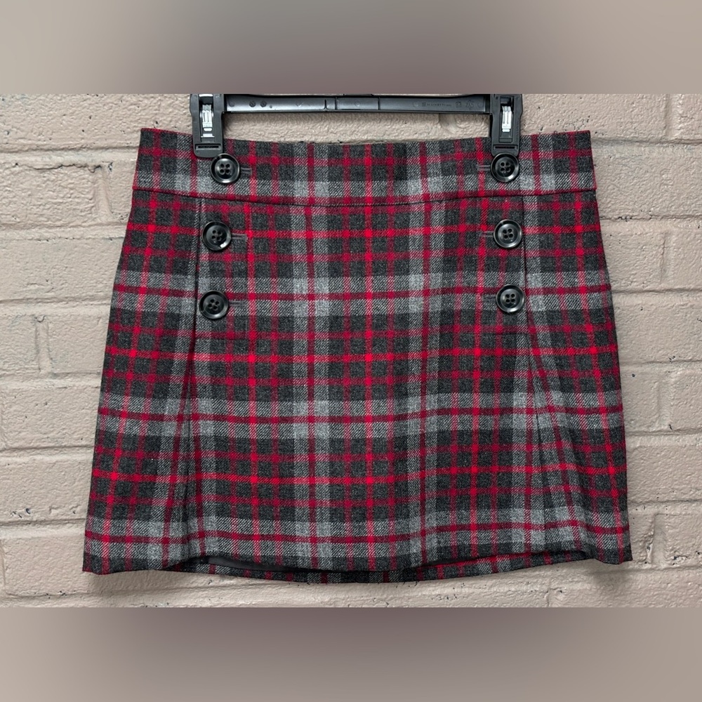 GAP  Plaid wool blend skirt  6